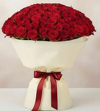 Букет 101 Красная роза Милано в Зеленогорске