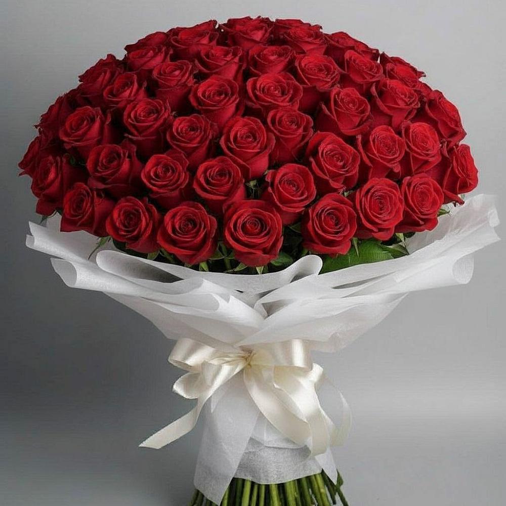 Букет 101 Красная роза Блэк Мэджик в Зеленогорске