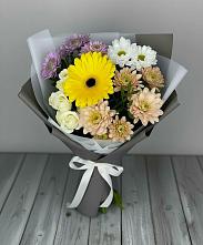 Букет цветов из:  Розы, Герберы и Хризантемы #REPLACE_PRED# Зеленогорске