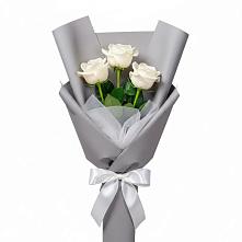 Букет 3 белые розы #REPLACE_PRED# Зеленогорске