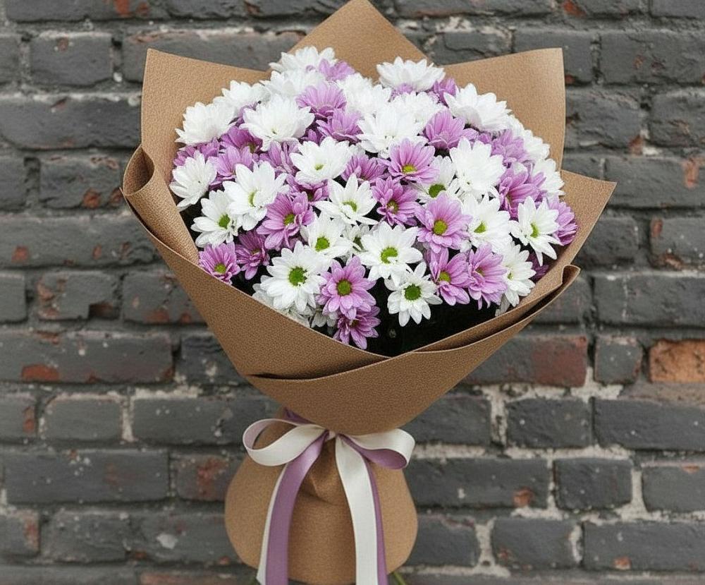 Букет цветов из: Хризантемы в Зеленогорске
