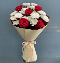 Букет цветов из:  Розы и Хризантемы в Зеленогорске