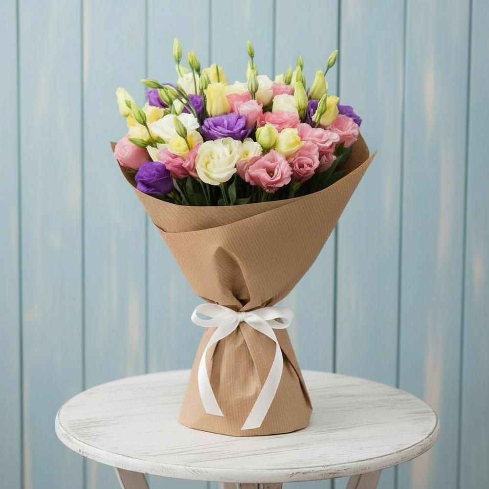 Букет цветов из: Лизиантусы в Зеленогорске