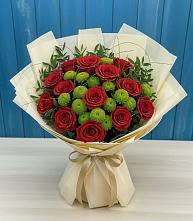 Букет цветов из:  Розы и Хризантемы в Зеленогорске