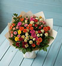 Букет Микс из разноцветных кустовых роз #REPLACE_PRED# Зеленогорске