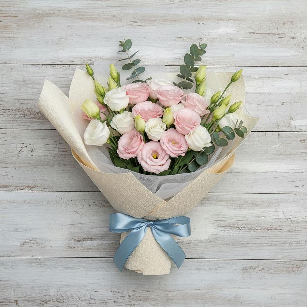 Букет цветов из: Лизиантусы в Зеленогорске